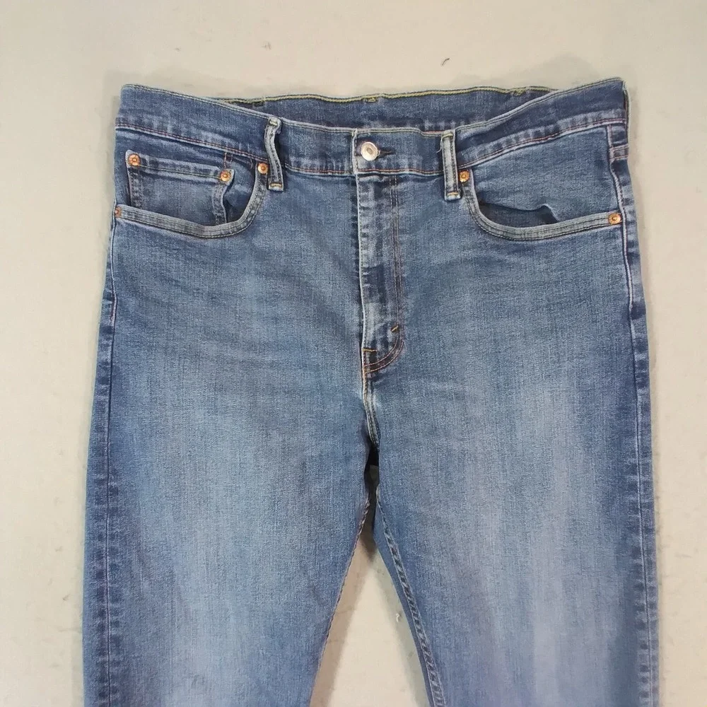 Levi's 502 jeans men's 38 x 30 slim straight blue stretch denim pants